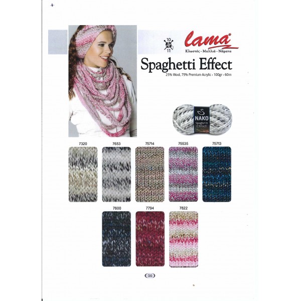 Νήμα Spaghetti Effect 25% Wool, 75% Premium Acrylic - 100gr-60m